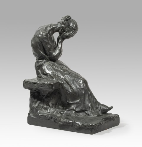 PINA Alfredo (1883-1966 Italie), La douleur - Sculpture Style Art nouveau