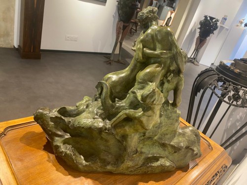 XIXe siècle - Raoul Larche (1860-1912) - Le Chant des Sirènes - Sculpture bronze