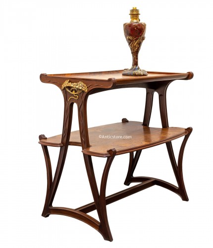 Louis Majorelle (1859-1926) - Table à thé Meuble Art Nouveau