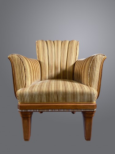 Paul Follot - Paire de fauteuils, frise d'ivoire Mobilier Art Deco - Sièges Style Art Déco