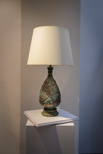 Jean Mayodon (1893-1967) - Lampe vase céramique Art Deco - Céramiques, Porcelaines Style Art Déco