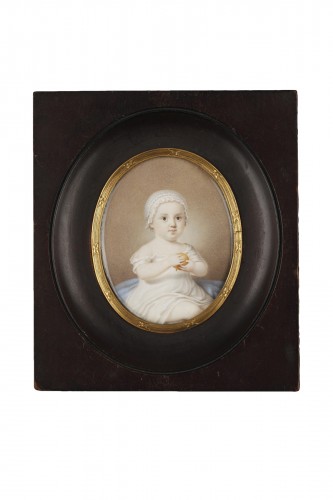 Portait miniature sur ivoire de Davida Angélique Marguerite Schickler