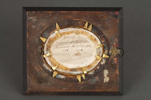 Portait miniature sur ivoire de Davida Angélique Marguerite Schickler - Restauration - Charles X