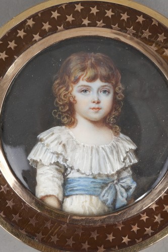 Boite en écaille, or et miniature fin du XVIIIe siècle - Louis XVI