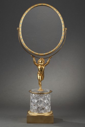 Miroir Charles X en cristal et bronze doré à système musical - Miroirs, Trumeaux Style Restauration - Charles X