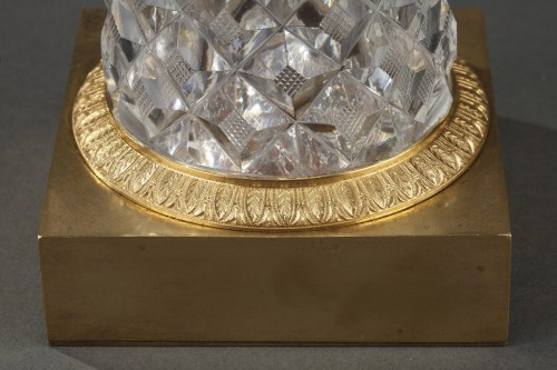 Miroir Charles X en cristal et bronze doré à système musical - Restauration - Charles X
