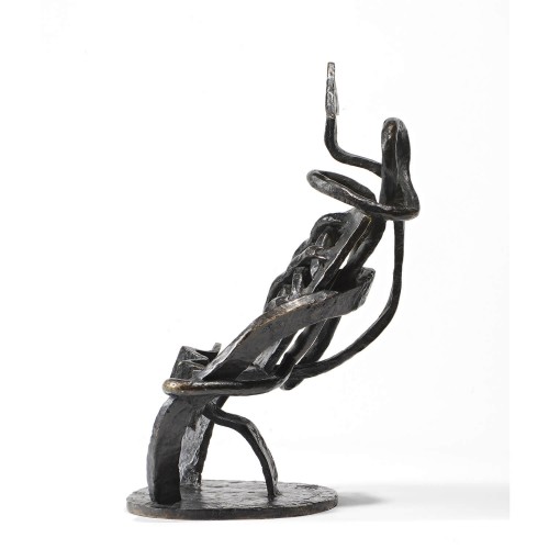 Sculpture Sculpture en Bronze - Jacques LIPCHITZ (1891-1973) -  Arlequin à l'accordéon