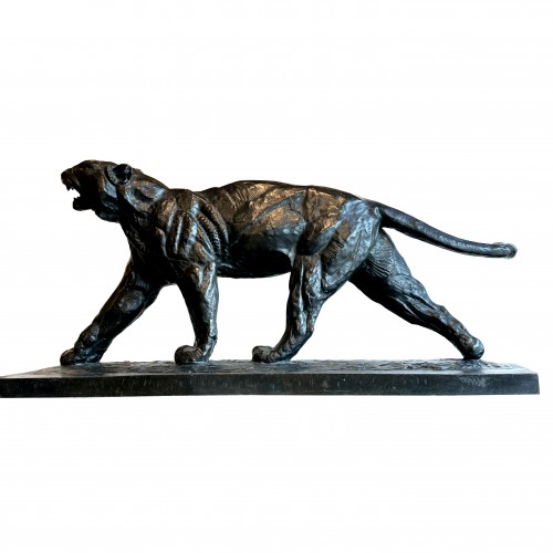 Thierry Van RYSWYCK (1911-1958) -Tigre feulant - Sculpture Style 