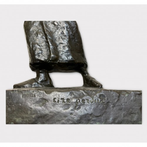 Sculpture Sculpture en Bronze - Marcel ROULLEAU (XXe) - Bergers Berbères