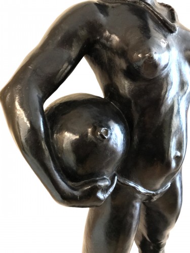Sculpture Sculpture en Bronze - Arthur DUPAGNE (1895-1961) - Femme à la cruche