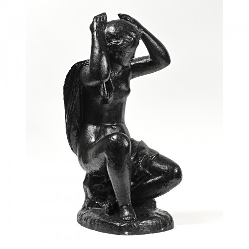 Sculpture Sculpture en Terre cuite - Georges COULON (1914-1990) - Nu se peignant les cheveux