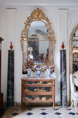 Miroir à parecloses en bois doré - Miroirs, Trumeaux Style Régence