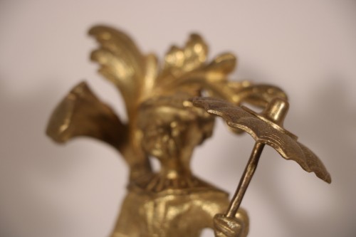 Horlogerie Pendule - Pendule rocaille en bronze doré et ciselé