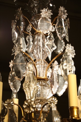 XVIIIe siècle - Petit lustre cage en cristal