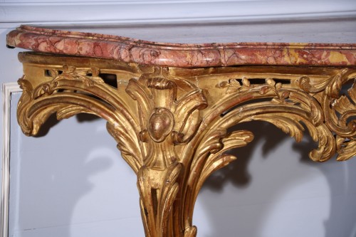Paire de consoles d’applique en bois doré - Galerie Pellat de Villedon