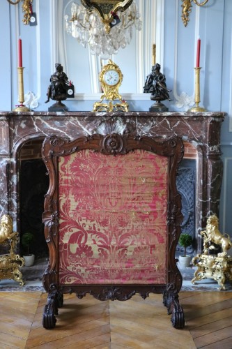 Antiquités - Ecran Louis XIV en chêne