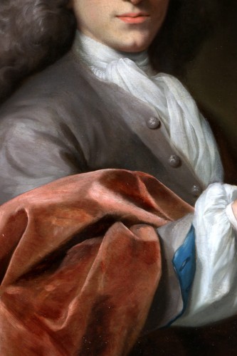 XVIIIe siècle - Portrait d’un jeune homme - Jan Maurits Quinkhardt (1688 -1772) Ecole hollandaise du XVIIIe siècle, portrait