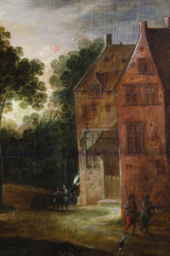 Antiquités - Ecole flamande du début du 17e siècle, La révolte des villageois