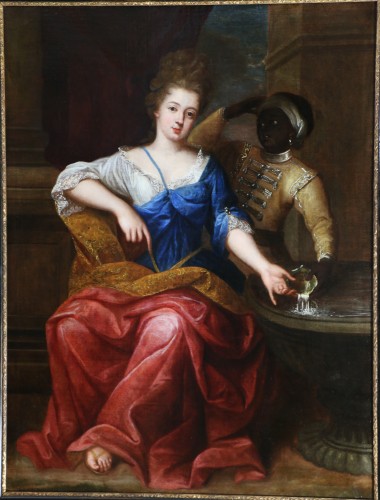 Attribué à Alexis Simon Belle (1674-173) - Louise Hippolyte Grimaldi - Tableaux et dessins Style Louis XIV