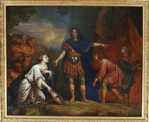 Antiquités - Vernansal Guy Louis (1648-1729) Louis XIV reçoit la reddition de Marseille