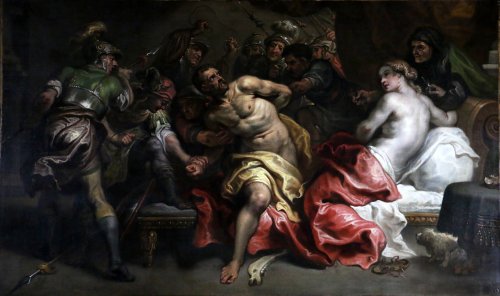 Simon De Vos (anvers 1603 – 1676)  - L'arrestation de Samson