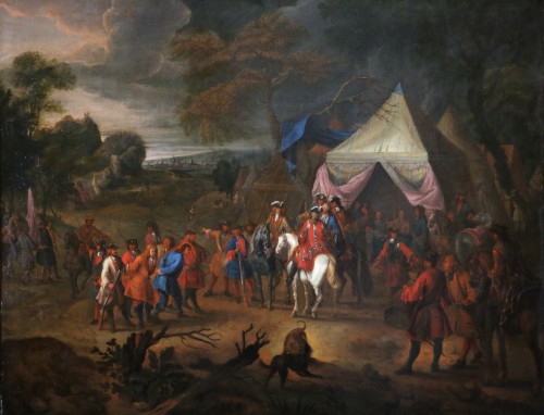 Jean Baptiste Martin des batailles (1659, 1735) - L'armée de Louis XIV en campement - Tableaux et dessins Style Louis XIV
