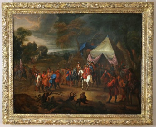 Antiquités - Jean Baptiste Martin des batailles (1659, 1735) - L'armée de Louis XIV en campement