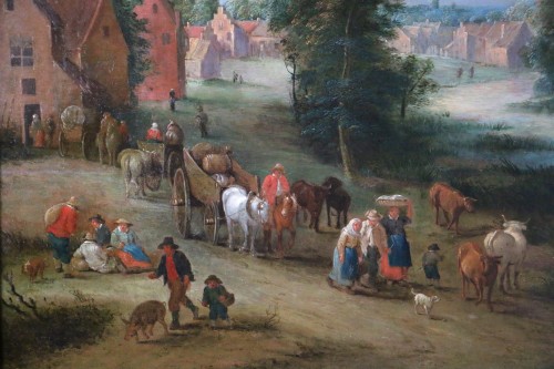 Theobald Michau (1676- 1765) - Scène villageoise et fluviale - Louis XV