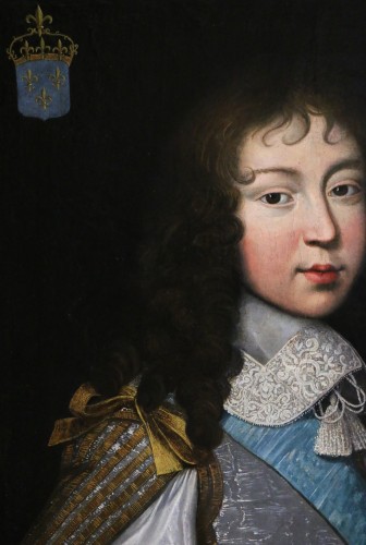 Antiquités - Portrait de Louis XIV, enfant - Attribué à Louis Ferdinand II Elle (1612 - 1689)