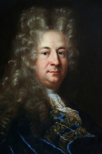 XVIIe siècle - Portrait présumé de Marin Marais, compositeur - Ecole française de la fin du XVIIè siècle attribuée à Andre Bouys (1656  - 1740)