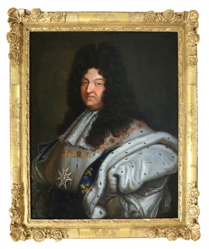 Portrait de Louis XIV en costume de sacre, école française du XVIIIè siècle