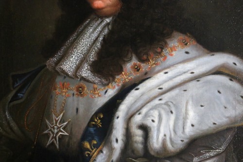 Portrait de Louis XIV en costume de sacre, école française du XVIIIè siècle - Galerie PhC