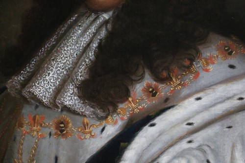 Portrait de Louis XIV en costume de sacre, école française du XVIIIè siècle - Louis XIV
