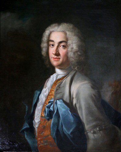Portrait d'un gentilhomme attribué à Louis Tocqué (1696-1772) - Tableaux et dessins Style Louis XV