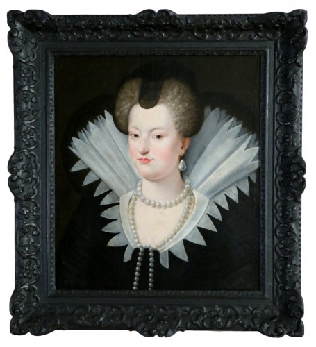 Portrait de Marie de Médicis, Ecole française du XVIIIe d'après Frans II Pourbus