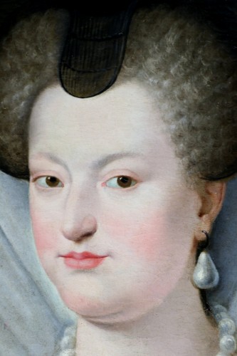 XVIIIe siècle - Portrait de Marie de Médicis, Ecole française du XVIIIe d'après Frans II Pourbus