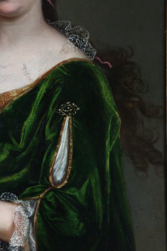 Portrait de Françoise Marie de Bourbon - Attribué à François de Troy (164 - 1730) - Louis XIV