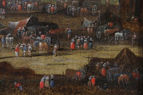 Antiquités - Scène portuaire animée - Attribué à Peter II Casteel (1650 - 1701)