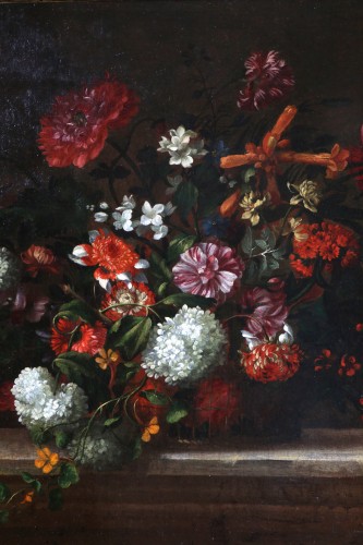 Bouquet de fleurs sur un entablement - Jean Baptiste Monnoyer (1636 - 1699) - Louis XIV