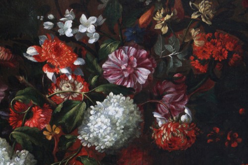 Antiquités - Bouquet de fleurs sur un entablement - Jean Baptiste Monnoyer (1636 - 1699)