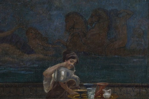 Antiquités - Emilio Vasarri (1826 - 1928)  - Un après midi aux thermes