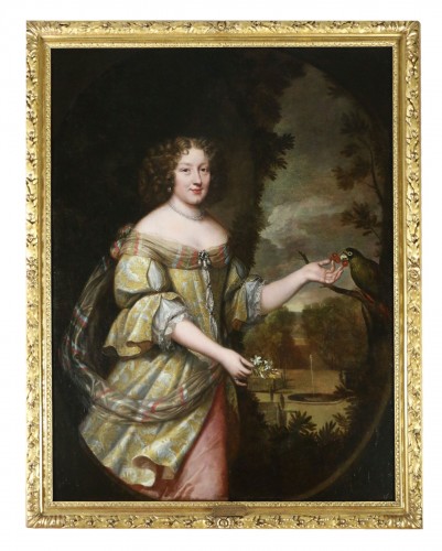 Grand portrait d'une jeune dame de qualité - Attribué à Justus van Egmont (1601 - 1674)