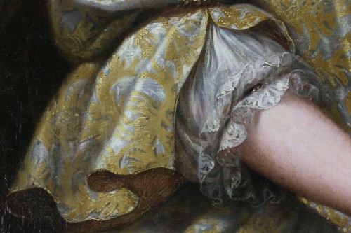 Grand portrait d'une jeune dame de qualité - Attribué à Justus van Egmont (1601 - 1674) - Louis XIV
