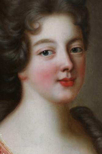 François de Troy (1645 - 1730) et atelier - Portrait d’une jeune dame de qualité - Tableaux et dessins Style Louis XIV
