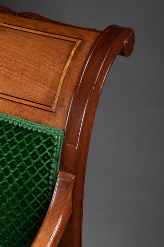 Paire de fauteuils à l'étrusque en acajou estampillés Georges Jacob vers 1790 - Galerie Philippe Guegan