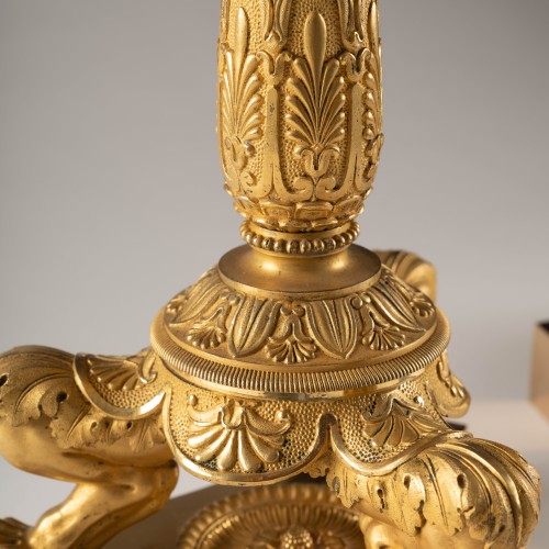 Antiquités - Thomire à Paris - Paire de candélabres en bronze doré