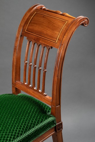 XVIIIe siècle - Georges Jacob - Paire de chaises à l'étrusque en acajou vers 1790