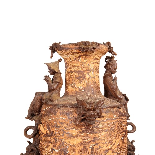 Objet de décoration Cassolettes, coupe et vase - Grand vase en terre cuite, Italie fin 19e siècle