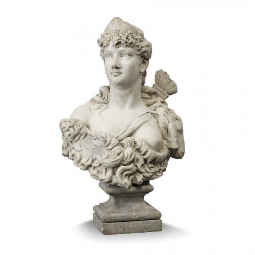 Sculpture Sculpture en Marbre - Buste en marbre de Carrare, 19e siècle