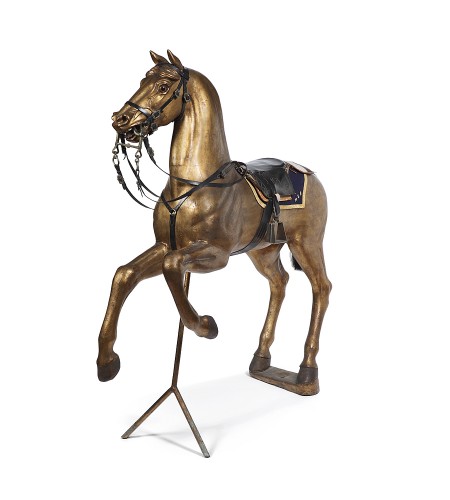 Cheval en bois doré 19e siècle - Galerie PLA